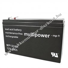 Multipower MP1224H 12V 6Ah Faston 6,3mm AGM Akkumul�tor �lom-zsel�s