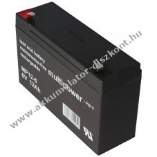 Multipower MP12-6 6V 12Ah 2x4,8mm Faston Akkumul�tor AGM �lom-zsel�s
