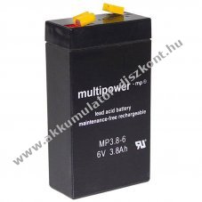 Multipower MP3.8-6 WP3.2-6 6V 3800mAh Akkumul�tor AGM �lom-zsel�s