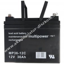 Multipower MP36-12C 12V 36Ah AGM �lom-zsel�s