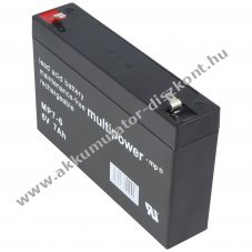 Multipower MP7-6 6V 7000mAh Faston 4,8mm Akkumul�tor AGM �lom-zsel�s