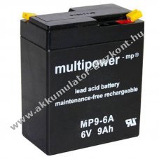Multipower MP9-6A HPS-682F FG10801 WP9-6A 6,0V 9000mAh Akkumul�tor AGM �lom-zsel�s