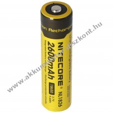 NiteCore NL186 18650 3,7V 2600mAh Akkumul�tor CR18650 18,6x70mm Li-Ion