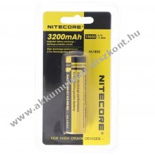 NiteCore 18650 NL188 Akkumul�tor 3,7V 3100mAh Li-Ion