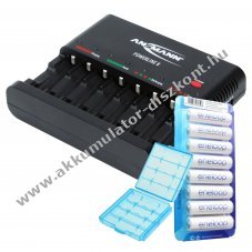 Panasonic eneloop HR-3UTGB AA Mignon ceruza 8db/csomag Akkumul�tor + Ansmann Powerline 8 t�lt� USB NiMH