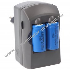 Helyettes�t� Akkumul�tor CR123A 3V 500mAh Li-Ion t�lt�vel