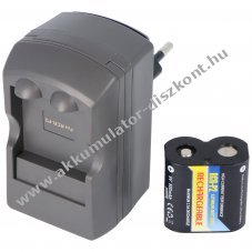 Helyettes�t� Akkumul�tor CR-P2P PowerSet CR-P2 6V 600mAh t�lt�vel Li-Ion
