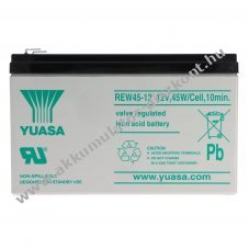 Yuasa REW45-12 12V 8000mAh Akkumul�tor Faston 6,3mm AGM �lom-zsel�s