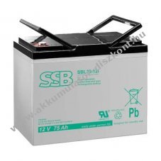 SSB AGM �lom Akkumul�tor 12V 75Ah