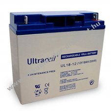 Ultracell �lom Akkumul�tor 12V 18Ah M5 menetes csatlakoz�