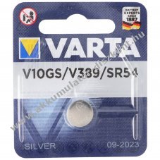 Helyettes�t� elem Varta V10GS gombelem 1,55V 85mAh LR54 LR1130 1db alk�li