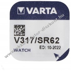 Varta 317 V317 SR62 SR516SW gombelem 1,55V 11mAh ez�st-oxid