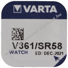 Varta V361 SR721W SR58 gombelem 1,55V 23mAh ez�st-oxid