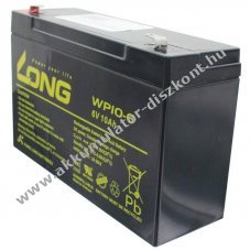 KungLong WP10-6 6V 10Ah Faston 4,8mm Akkumul�tor agm �lom
