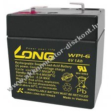 Kung Long WP1-6 6V1Ah Faston 4,8mm Akkumul�tor AGM �lom-zsel�s