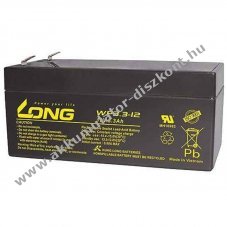 KungLong WP3.3-12 12V 3,3Ah Faston 4,8mm Akkumul�tor AGM �lom-zsel�s
