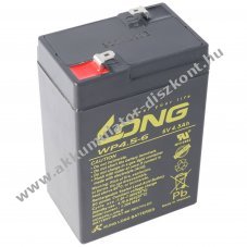 KungLong WP4.5-6 6V 4,5Ah Faston 4,8mm 70x47x101mm Akkumul�tor AGM �s �lom-zsel�s