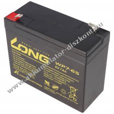Kung Long WP7-6S 6V 7Ah Akkumul�tor Faston 4,8mm AGM �lom-zsel�s