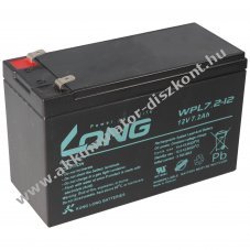 Kung Long WPL7.2-12 F1 12V 7,2Ah 4,8mm Faston csatlakoz� Akkumul�tor �lom-zsel�s AGM
