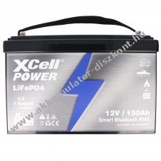XCell Pro Ultimate 12,8V 150Ah Smart BMS Bluetooth 4.0 napelemes LiFePO4