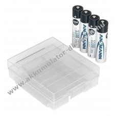 Ansmann Typ 1100 AAA (micro) Akkumul�tor 1,2V 1100mAh 4db/csomag inkl. Akkumul�tordoboz NiMH