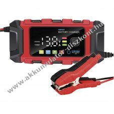 Kraftmax BC-360 aut�s Akkumul�tor/elem t�lt� 12V 6A 3-l�pcs�s LCD