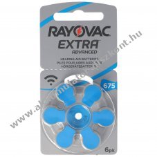 Rayovac hall�k�sz�l�k elem H675MF 675 PR44 1,45V 630mAh 6db/csomag Zinc-Air