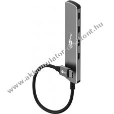 Goobay Slim 4 Port USB C Hub USB 3.2 5 Gbit s adapter