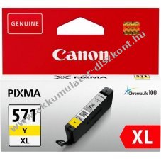 Eredeti Canon tintapatron CLI-571Y XL 11ml s�rga nyomtat�