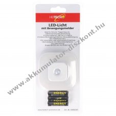 Heitech LED l�mpa mozg�s�rz�kel�vel 360� 3xAAA belt�ri 75mm x 75mm x 28mm