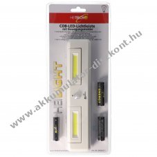 Heitech COB-LED vil�g�t�cs�k mozg�s�rz�kel�vel 220mm �ll�that� f�nyk�p 3xAA Mignon ceruza belt�ri