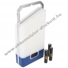 LED kemping l�mp�s + 3 f�nyer� fokozat 250 Lumen be�p�tett karabiner kamp� + 3db Micro AAA elem