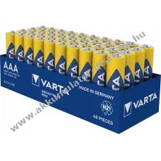 Varta alk�li mikro elem AAA LR03 1.5V 40db/csomag