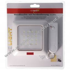 Heitech falil�mpa t�vir�ny�t�val 16 LED ir�nyf�ny elemekkel