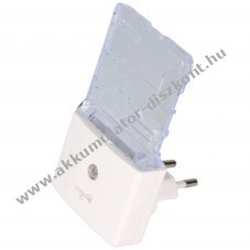 Heitech Moonlight 04003750 LED �jszakai l�mpa sz�rk�let�rz�kel� eurodug� 3xLED 2,5lm