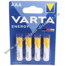 Varta Energy alk�li mikro elem AAA LR03 1.5V 4db/csomag