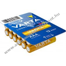 Varta alk�li mikro elem AAA LR03 1.5V 12db/csomag