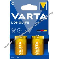 Varta alk�li elem C (b�bi m�ret) 1.5V 2db/csomag