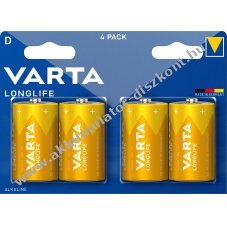 Varta alk�li elem D LR20 1.5V 4db/csomag