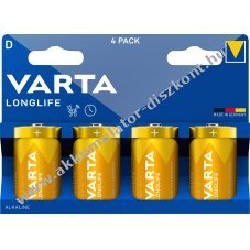 Varta alk�li elem D (b�bi m�ret) 1.5V 4db/csomag