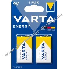 Varta Energy alk�li E-Block 6LR61 9V 2db/csomag