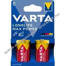 Varta alk�li elem C (b�bi m�ret) 1.5V 2db/csomag