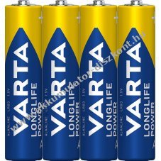 Varta alk�li mikro elem AAA LR03 1.5V 4db/csomag
