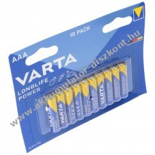 Varta alk�li mikro elem AAA LR03 1.5V 10db/csomag