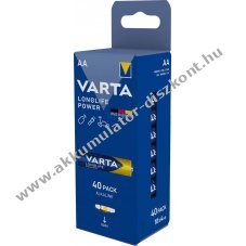 Varta alk�li elem AA LR06 1.5V 40db/csomag