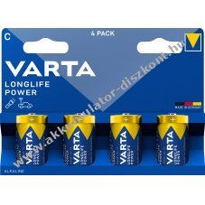Varta alk�li elem C (b�bi m�ret) LR14 1.5V 4db/csomag