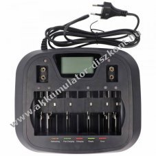 Heitech Ultimate 8 univerz�lis gyors asztali t�lt� egyenk�nti csatornafel�gyelet Akkumul�tor n�lk�l