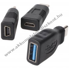 Adapter 3db/csomag Micro-USB Mini-USB USB-C csatlakoz�