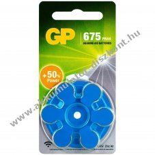 GP ZA675 hall�k�sz�l�k elem 1,4V 6db/csomag cink-leveg�