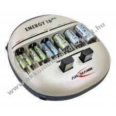 Ansmann Energy 16 plus Akkumul�tormul�tort�lt� �s �pol� 1-12 AAA (mikro), 1-12 AA Mignon ceruza NiMH/NiCd